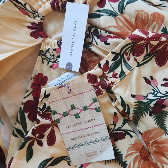 !!! Sale !! No Offer!! Farm Rio x Anthropologie Long-Sleeve Cutout Maxi Dress - Picture 17 of 17